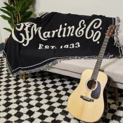 Best Martin Script Logo Woven Blanket Collectibles & Gifts